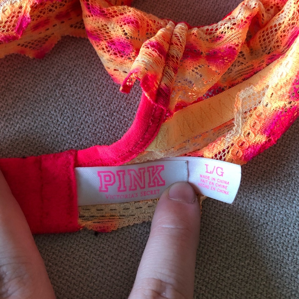 PINK Multicolored Razorback Bralette - Picture 3 of 3